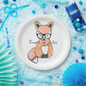 Cute Smart Fox Papieren Bordje (Feest)