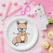Cute Smart Fox Papieren Bordje (Feest)