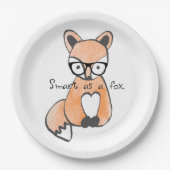 Cute Smart Fox Papieren Bordje (Voorkant)