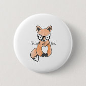 Cute Smart Fox Ronde Button 5,7 Cm (Voorkant)