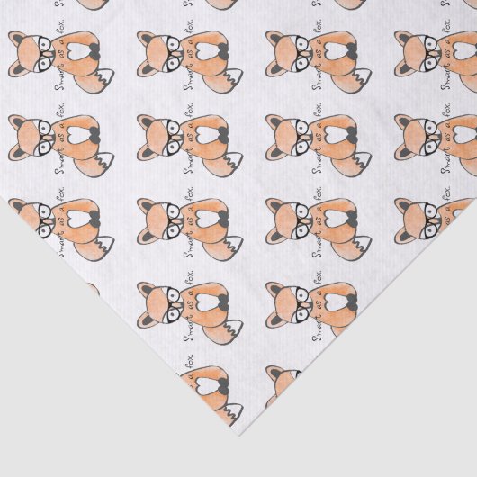 Cute Smart Fox Tissuepapier (Detail)