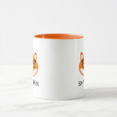 Cute smart fox with spectacles coffee Mug Mok (Midden)