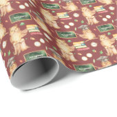 Cute Smart Owl met Chalkboard Kinder naam Cadeaupapier (Rol Hoek)