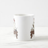 Cute Smart Teacher Writing Calligraphy Coffee Cat Koffiemok (Center)