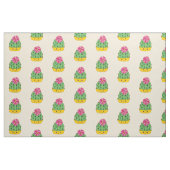 Cute Smiley Face Cactus Bloem Cartoon Stof (Fat Quarter)