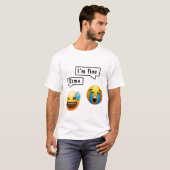 Cute Smiley Face Emoji Heren T-shirt (Voorkant volledig)