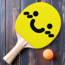Cute Smiley Face Gele Pingpongbat