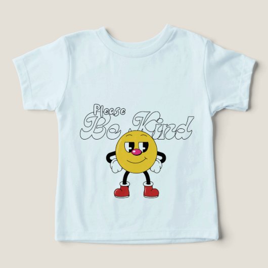 Cute Smiley Face Kinderen T-Shirt (Design voorkant)