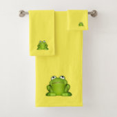 Cute Smiley Frog Bad Handdoek (Insitu)