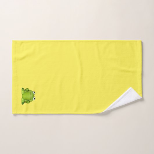 Cute Smiley Frog Bad Handdoek (Handdoek)