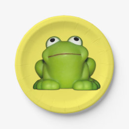 Cute Smiley Frog Papieren Bordje