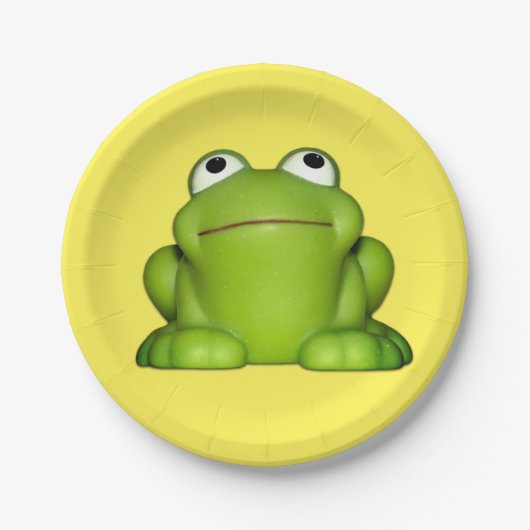 Cute Smiley Frog Papieren Bordje (Voorkant)