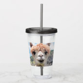 Cute Smiling Alpaca Photo Afbeelding Acryl Drinkbeker (Voorkant)