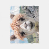 Cute Smiling Alpaca Photo Afbeelding Fleece Deken (Voorkant)
