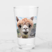 Cute Smiling Alpaca Photo Afbeelding Glas (Voorkant)