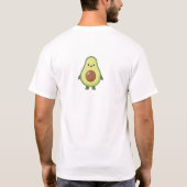 Cute Smiling Avocado Cartoon Character – Kawaii   T-shirt (Achterkant)