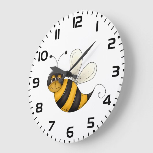 Cute Smiling Bee Grote Klok (Hoek)