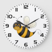 Cute Smiling Bee Grote Klok (Voorkant)
