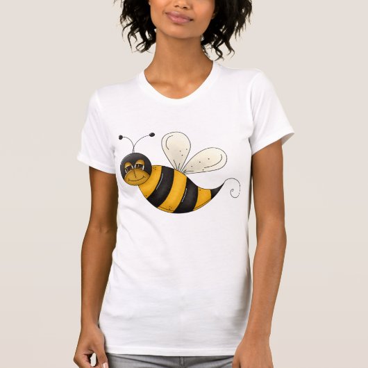 Cute Smiling Bee T-shirt (Voorkant)