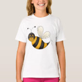 Cute Smiling Bee T-shirt (Voorkant)