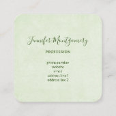 Cute Smiling Cactus Wearing Jewelry Waterverf Vierkante Visitekaartje (Achterkant)