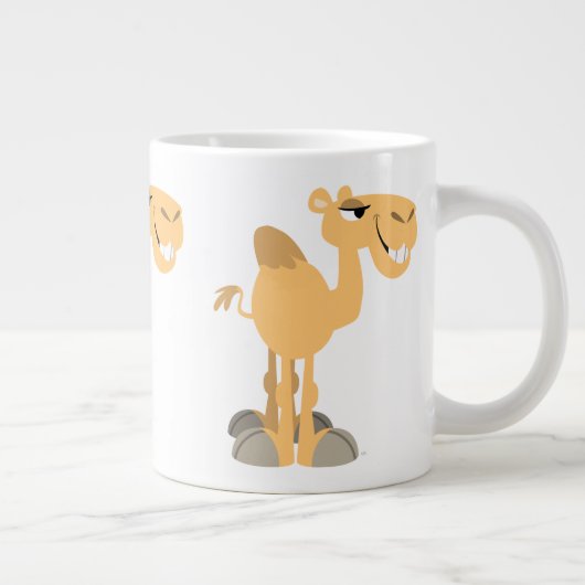Cute Smiling Cartoon Camel Grote Koffiekop (Rechts)