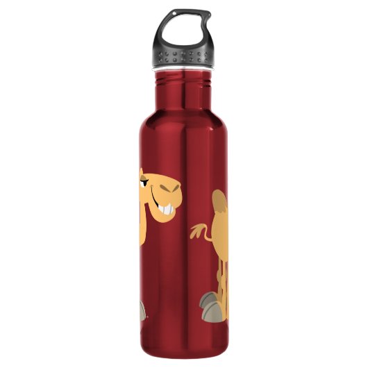 Cute Smiling Cartoon Camel Waterfles (Voorkant)