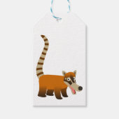 Cute Smiling Cartoon Coatimundi Cadeaulabel (Voorkant)