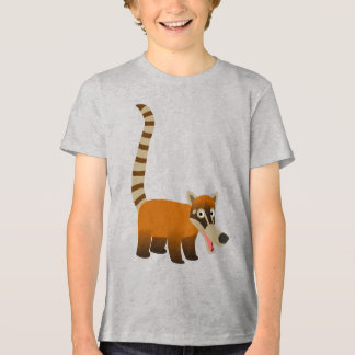 Cute Smiling Cartoon Coatimundi Children T-Shirts