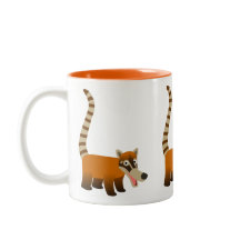 Cute Smiling Cartoon Coatimundi