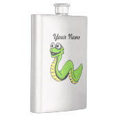 Cute Smiling Cartoon Green Yellow Snake Heupfles (Rechts)