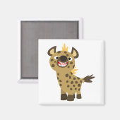 Cute Smiling Cartoon Hyena Magnet (Voorkant / Achterkant)