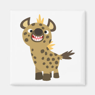 Cute Smiling Cartoon Hyena Magnet