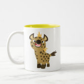 Cute Smiling Cartoon Hyena Magnet Tweekleurige Koffiemok (Links)