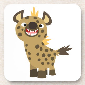 Cute Smiling Cartoon Hyena Onderzetters Set