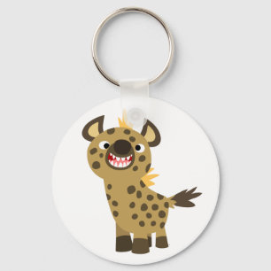 Cute Smiling Cartoon Hyena Sleutelhanger