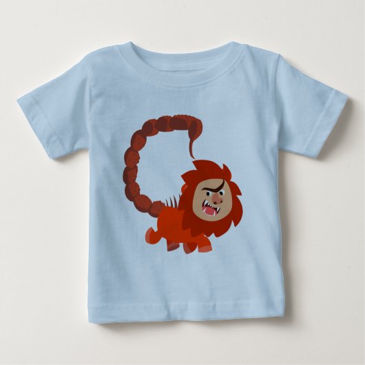 Cute Smiling Cartoon Manticore Baby T-Shirt (Voorkant)