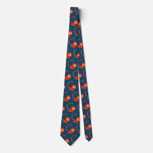 Cute Smiling Cartoon Manticore Tie Stropdas (Voorkant)