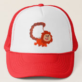 Cute Smiling Cartoon Manticore Trucker Hat Trucker Pet (Voorkant)