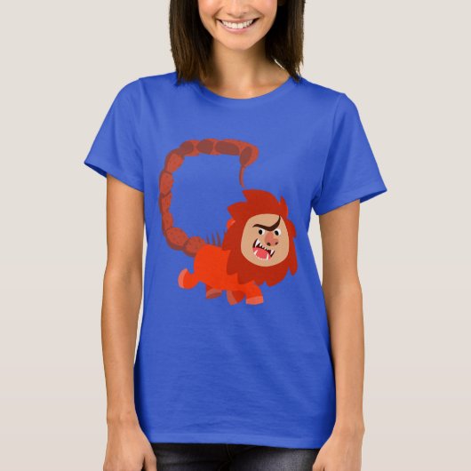 Cute Smiling Cartoon Manticore Women T-Shirt (Voorkant)