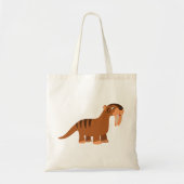 Cute Smiling Cartoon Thylacosmilus Bag Tote Bag (Voorkant)