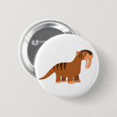 Cute Smiling Cartoon Thylacosmilus Button Badge (Voorkant /achterkant)
