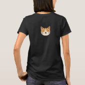 Cute Smiling Cat Face Minimal Women’s T-Shirt (Achterkant)