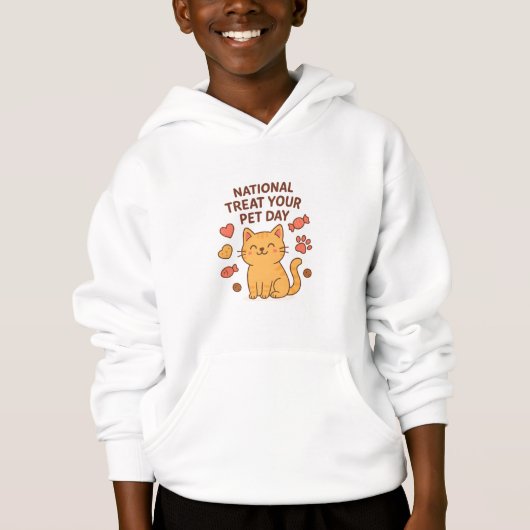 Cute Smiling Cat Shirt | National Treat  Pet Day (Voorkant)