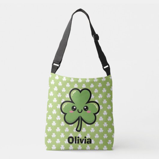 Cute Smiling Clover Crossbody Tas (Voorkant)