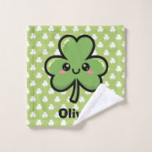 Cute Smiling Clover Washandje (Wasdoekje)