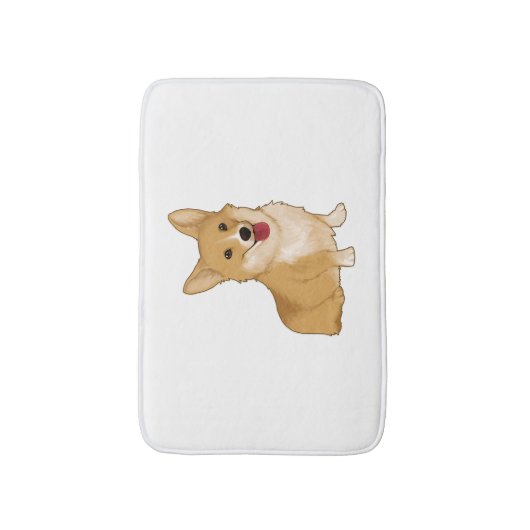 Cute smiling corgi badmat (Voorkant Verticaal)