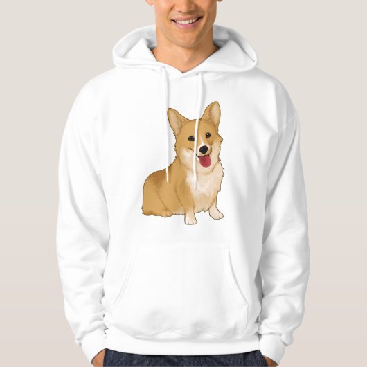 Cute smiling corgi hoodie (Voorkant)