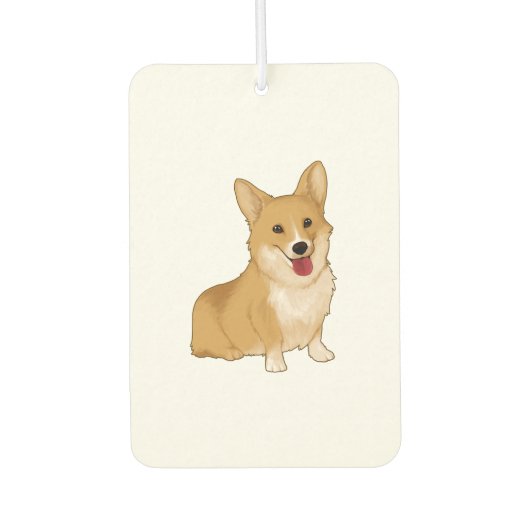 Cute smiling corgi luchtverfrisser (Voorkant)
