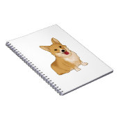 Cute smiling corgi notitieboek (Rechterzijde)